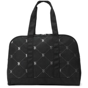 Black Monogram Canvas Weekender Bag